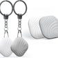 Key Finder, Bluetooth Tracker Item Locator with Key Chain for Keys Pet Wallets or Backpacks and Tablets, Batteries Include (1 White & 1Gray, 2 Pack)