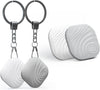 Key Finder, Bluetooth Tracker Item Locator with Key Chain for Keys Pet Wallets or Backpacks and Tablets, Batteries Include (1 White & 1Gray, 2 Pack)