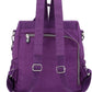 MINTEGRA Women Shoulder Backpack Multi-Pocket Nylon Purse Large Capacity Waterproof Casual Daypack