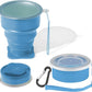 Collapsible Cup - Silicone FoldableCup-Expandable Folding Drinking Cups -Reusable Portable Mugs-Cup For Travel, Camping, Hiking, Survival, Car, Picnic, Beach, Holiday Vacation, Outdoor Sports Blue