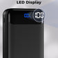 Portable Charger Power Bank 40000mAh Powerbank PD 30W and QC 4.0 Fast Charging External Battery Pack with USB-C LED 3 Outputs & 2 Inputs Portable Charging for iPhone 15 14 13 pro, Samsung - Roamly
