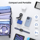 USB C Charger Block, 100W GaN 6 Port PD USB C QC USB A Wall Charger Adapter Plug Cube, Super Fast Type C Charging Station Hub for iPhone 16 15 14 13 12 Pro Max iPad Samsung Pixel 5ft Extension Cord