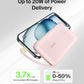Belkin Portable Charger, Power Bank with Integrated Cable 10000 mAh 20W - Fast Charge USB C Power Delivery, iPhone Charger - iPhone 16 Series, iPad Pro, Galaxy S25, & More - Pink