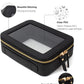 Travel Clear Makeup Bag Set, TSA Approved Cosmetic Bag Case with Zipper Portable Makeup Pouch Toiletry Bag Women Traveling Cosmetic Organizer Storage Bag Car Organizer Car Essentials for Women