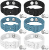 Motion Sickness Bands Anti Nausea Acupressure Wristband Sea Sickness Wristbands Nausea Bands-3Pairs-Black+Bule+White