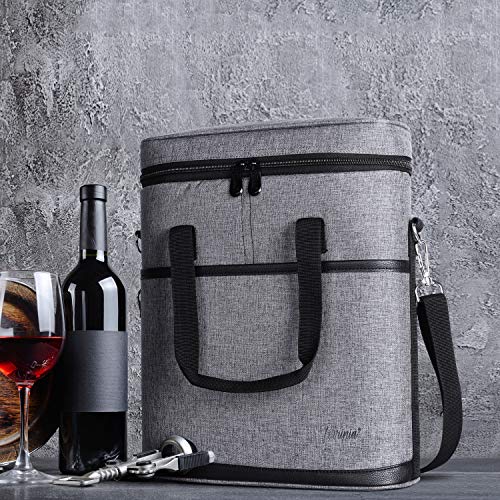 3 Bottle Wine Cooler Bag Carrier for Travel