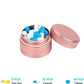 Small Metal Pill Box Pill Container - Waterproof Travel Pill Case for Purse Pocket, Portable Single Round Medecine Organizer Daily Vitamin Medication Pill Holder Pink
