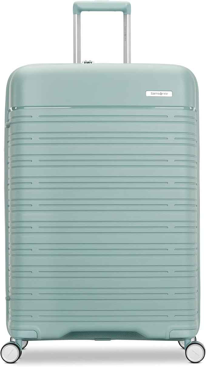 Samsonite Elevation Plus - Large Hardside Luggage - Scratch Resistant Polypropylene Shell, RightHeight™ Adjustable Handle, Integrated AirTag Holder, TSA Lock, WetPak™ Compartment - Cypress Green