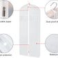 Zilink 60-Inch Long Dress Garment Bags for Storage With 3" Gusset - Clear Coat Cover Bag for Gowns and Closet Storage