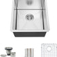 TORVA 13 x 15 Inch Undermount Kitchen Sink, Premium 304 Stainless Steel Bar Sink - 8 Inches Deep Basin Single Bowl Sink