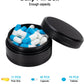 Portable Pill Box Metal Pill Case - Single Waterproof Pill Container for Purse & Pocket Travel Pillbox, Daily Round Aluminium Medicine Organizer Holder to Hold Vitamins, Medication, Fish Oil