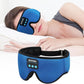 Bluetooth Sleep Mask Wireless Headphones 3D Bluetooth Eye Mask for Side Sleepers Blackout Eye Mask with Headphones Speaker for Airplane,Travel, Haze Blue