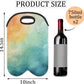 Wine Carrier Tote Bag - 2 Bottle Neoprene Insulated Holder with Soft Grip Handle, Perfect for Travel, Picnic, Gifting