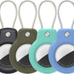 SPGUARD for AirTag Holder Case with Keychain, Air Tags-4 Pack for Apple Air Tag Holder with Wire Cable Lock Key Ring Chain Air Tagholder Accessories for GPS Item Tracker Kids,Keys,Luggage