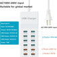 USB Charging Station with 12 Port Power Strip Fast Charging hub for Multiple Devices Compatible with Cell Phones Tablets Laptops (12 USB Ports)
