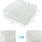 Yesesion Clear Cord Organizer Box for Desk Drawer, Plastic Cable Storage Container with Adjustable Compartments and Wire Ties for Phone Charger, Battery, Art Crafts, Electronics Accessories Case