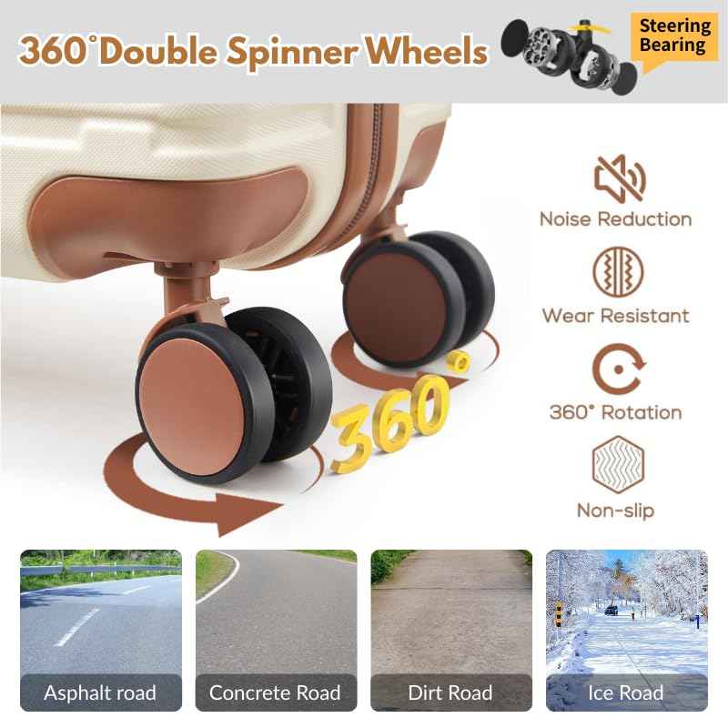 Luggage Sets with spinner wheels (4 Count)