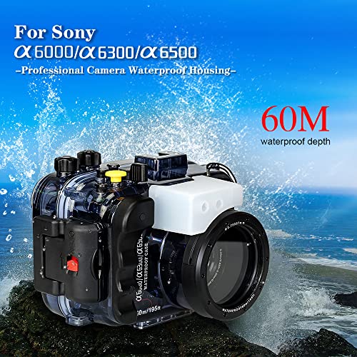 Seafrogs 40m 130ft Waterproof Underwater Camera Housing Waterproof Case for A6000 A6300 A6500 Compatible with 16