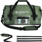 Waterproof Motorcycle Duffel Bag Roll Top Dry Duffel Bag with Quick-fixed Straps for Rafting, Boating, Kayaking, Travel, 50L(Army Green) - Roamly