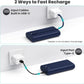 Portable Charger Power Bank 40,800mAh 25W Fast Charging USB C Portable Charger with 2 Built in Cables,5 Outputs & QC 4.0 Quick Phone Charging Battery Pack Compatible with iPhone 16/15/Android (Blue)
