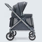 Familidoo Q1 Multi-Use Kids Wagon Stroller – Foldable, Lightweight & All-Terrain for Kids & Pets – 5-Point Safety Harness, Rain Cover & Compact Travel Design – Supports Up to 132 lbs (Charcoal Gray)