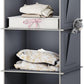 YOUDENOVA Hanging Closet Organizer, 5-Shelf Closet Hanging Storage Shelves, Grey