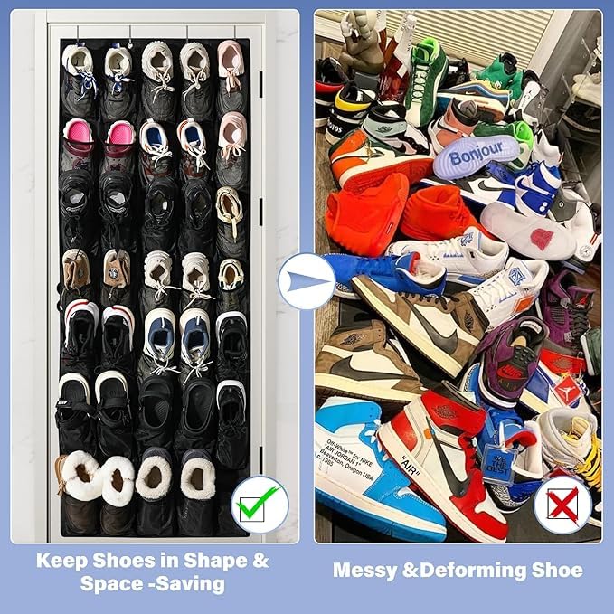 40 Pocket Over The Door Shoe Organizer