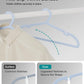 100 Pack Clothes Hangers, Non Slip Plastic Coat Hangers, Space Saving, Heavy Duty, Hanging Dry Wet Clothes, 16.4" x 8.3", Light Blue, UAPY05100L