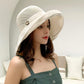 Women Wide Brim Sun Hats Metal Wired Edge Summer UV Protection Beach Fishing Hat for Hiking Garden Travel Chin Strap