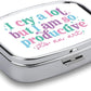 Metal 2 Compartment Pill Organizer Travel Friendly Portable Compact Pill Box Cute Pill Case to Hold Vitamins,Fish Oil,Supplements,Meds,Tablet for Purse,Pocket. (CRY)