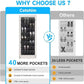 Over the door shoe organizer, 40 Large Clear Mesh Pockets Hanging Shoe Organizer Shoe Rack, for Entryway Bedroom Bathroom Pantry Shoe Stor