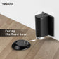 1 Pack Magnetic Door Stoppers Retractable Bottom of Door Holder No Drilling Mount Floor Door Stop with Screws and Adhesive Catch Door Keep Door Open Matte Black MB-1