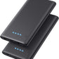 [2 Pack] Portable Charger Power Bank 10000mAh,Ultra Slim Portable Phone Charger with Dual USB Outputs,Backup External Battery Pack Compatible with iPhone 15/14/13/12,Samsung etc-Black+Black