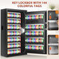 144 Keys Heavy Duty Fireproof Key Lock Box Wall Mount with Code&Hook Plates