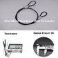 10 pcs 20 inch (50cm) 3mm Thickness Stainless Steel Wire Cable with Loops Vinyl Cover Coated Short Rope Lanyard Lock Safety Tether Chains, Black