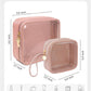 KOTORA TSA Approved Toiletry Bag with Mini Clear Makeup Bag Travel Size Beach Pool Bag Car Accessories for Women Her (B-Clear Pink)