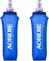 TRIWONDER TPU Soft Folding Water Bottles BPA-Free Collapsible Flask for Hydration Pack - Ideal for Running Hiking Cycling Climbing (500ml/16.9oz - Pack of 2)