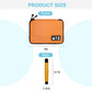 Electronics Travel Organizer,Portable Waterproof Electronic Travel Storage Bag for Small Charging Cord Storage,Charger,SD Card etc,for Travel,Business-Orange Green