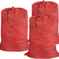 Washable Travel Laundry Bag with Drawstring (3 Pack), Large Dirty Clothes Bag Fit a Laundry Basket or Clothes Hamper, Enough to Hold 4 Loads of Laundry,26x39 inches Red 3