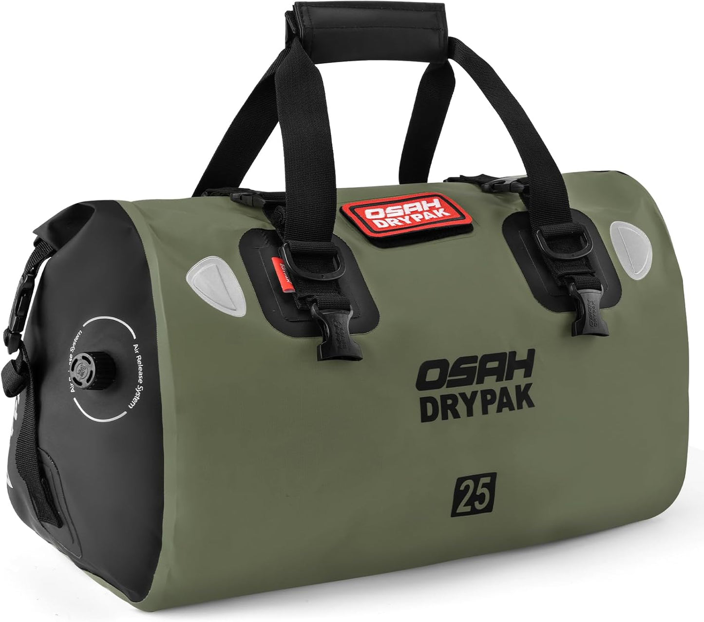 Waterproof Duffel Bag - Motorcycle Dry Bag Tail Bag with Large Storage Space, Waterproof Luggage Duffle Bags with Outer Mesh Zipper Pocket for Camping, Kayaking, Fishing & Traveling - Roamly