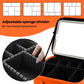Travel Makeup Bag with LED Mirror and Light Travel Makeup Case Cosmetic Organizer Portable Cosmetic Brush Organizer Bag with Adjustable Dividers for Cosmetics Makeup Brushes Toiletry (Orange)