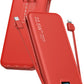 Portable Charger Power Bank, 12000mAh 22.5W USB C Charger Fast Charging with Built-in Cables & Wall Plug, 5-in-1 Battery Pack with LED Display, Ultimate Travel Essential for iPhone, iPad, Samsung Red