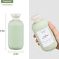 10 oz Plastic Travel Shampoo Bottles, Refillable Flip Cap Squeeze Bottles for Toiletries, Large Leakage-proof Travel Shampoo and Conditioner Container (Blue and Green)