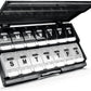 Extra Large Weekly Pill Organizer 2 Times a Day - Remtise Am/Pm Daily Pill Case Medicine Organizer, Push Button 7 Day Pill Box for Pills/Vitamin/Cod Liver Oil/Supplements (Black & White)