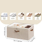 StorageWorks Shoe Organizer for Closet, Fits up to 24 Pairs, Shoe Cubby Storage Containers with Adjustable Dividers and Clear Cover, Mixing of Brown & Beige