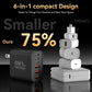 USB C Charger Block, 65W USBC Wall Charging Blocks 6-Port PD & QC Power Adapter Multiport Type C Fast Chargers Plug Cube Brick for iPhone 16/15/14/13/12/Pro Max,iPad Pro,Samsung Galaxy S25 Black
