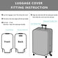 Travelkin Luggage Covers For Suitcase Tsa Approved,Suitcase Cover Protector Fit 18-32 Inch Luggage (Blue Wave, S)