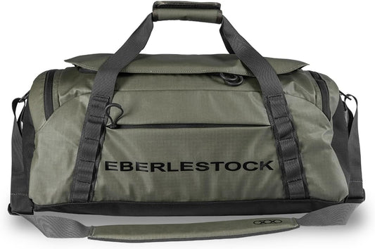 Eberlestock Hyllus Duffel Bag for Men - Durable, Water-Resistant, Small Men's Duffle Bag with Zipper Pockets, Ideal for Travel & Gym, Tactical Gear Bag, Hunting, Fishing, Camping - Military Green, 45L - Roamly