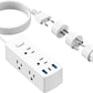 European Travel Plug Adapter, Olcorife Universal Travel Adapter for EU UK US AUS, 6 Outlets 3 USB Ports with 5ft Extension Cord, International Power Adapter for US to Europe UK AUS