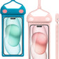 wellhouse Waterproof Phone Pouch, Waterproof Phone Case for iPhone 16 15 14 13 12 Pro Max XS Samsung, IPX8 3D Cellphone Dry Bag Beach Essentials (2 Pack - Meow Pink & Blue7.0, 7 inch)